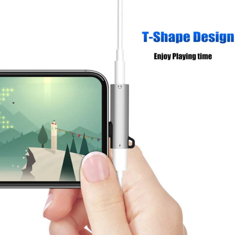 otg Converter for iphone X Adapter Lightning to 3.5mm Jack Headphone Charge Music Splitter 7 Plus 8 | Мобильные телефоны и