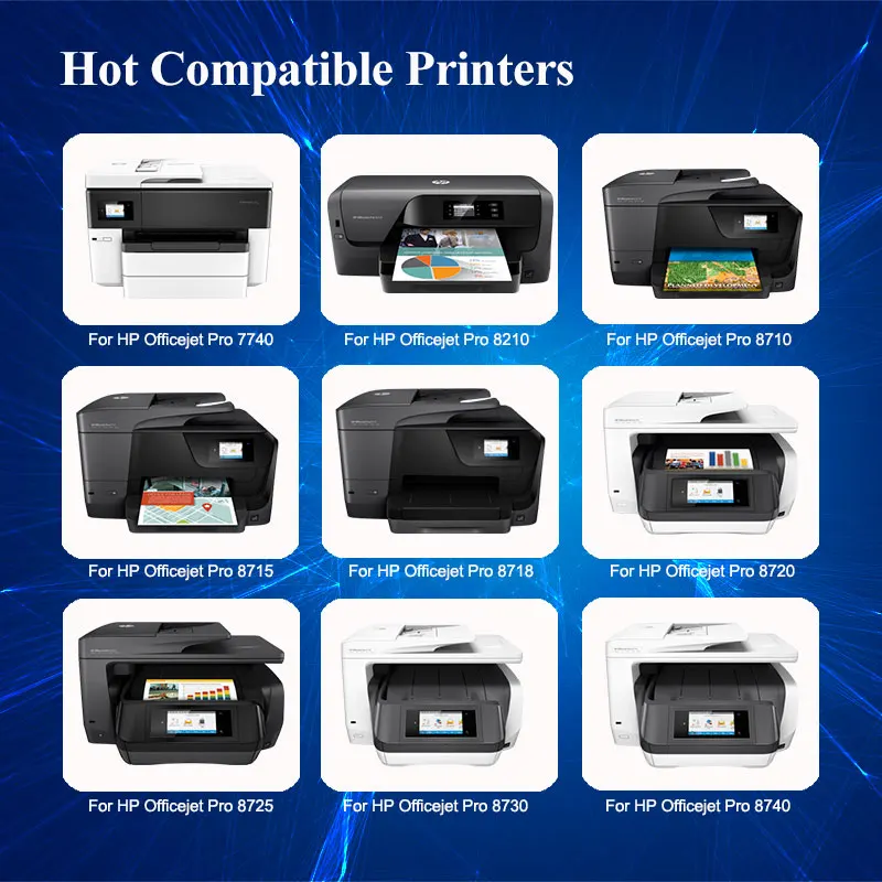 Зеркальные чернила для принтера HP Officejet 7730 7740 8210 8710 8715 8718 8720 8725 8730 8740 952 953 954