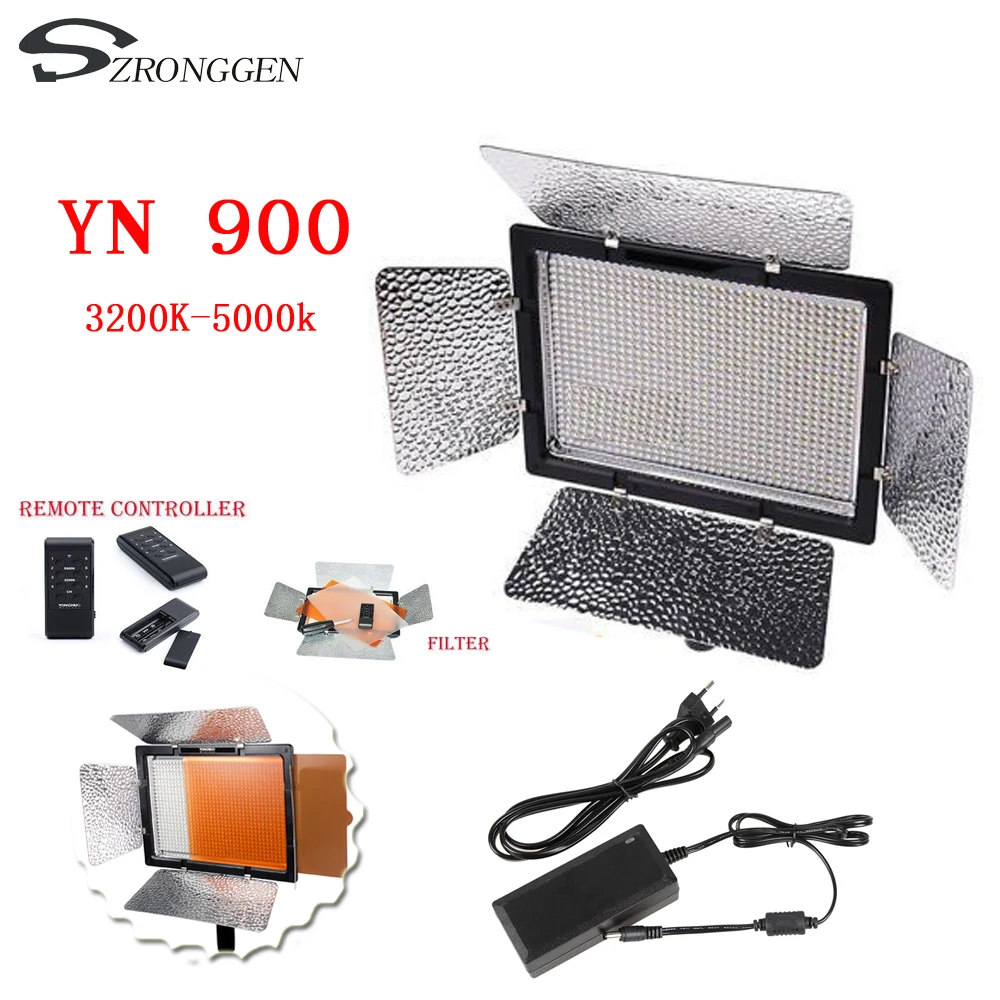 Светодиодный светильник YONGNUO YN900 High CRI 95 + беспроводной 3200K 5500K панель лампа 900 Beans