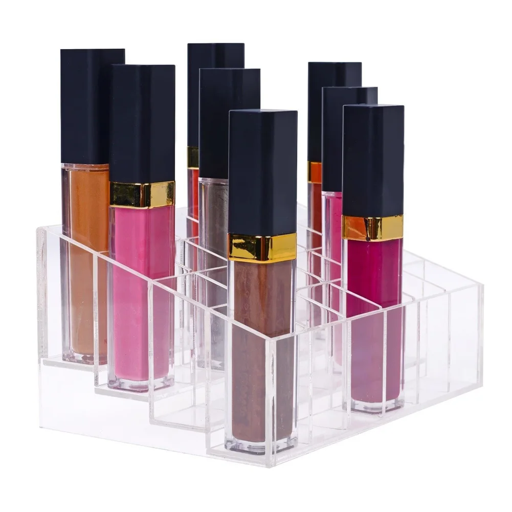 24 отделения косметический Органайзер коробка держатель для губной помады