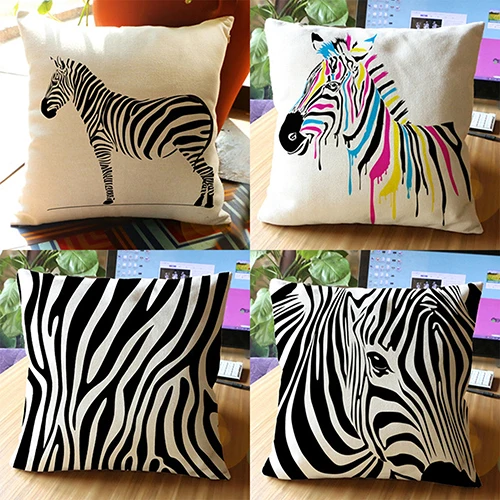 Наволочка с принтом зебры на талии|pillow case|throw pillow casesprinted pillowcase |