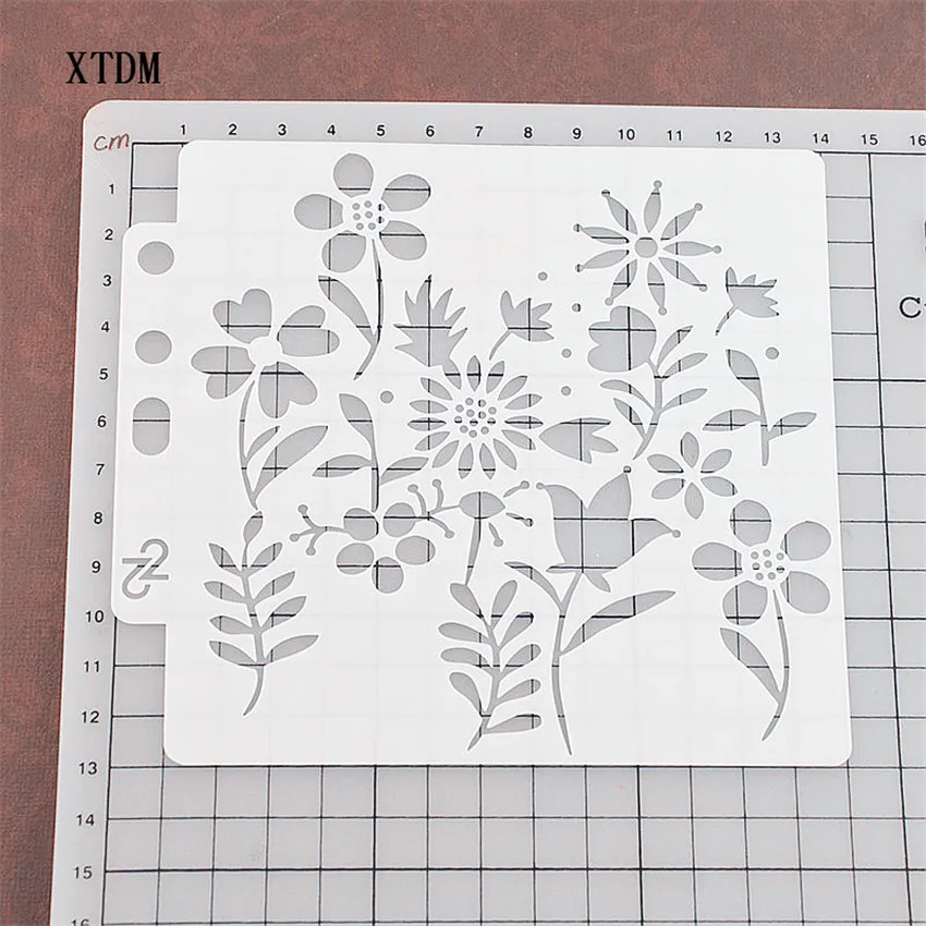Leaves and flowers plastic mold shield DIY cake scrapbook stencils hollow Embellishments printing lace ruler Valentine's Day | Дом и сад