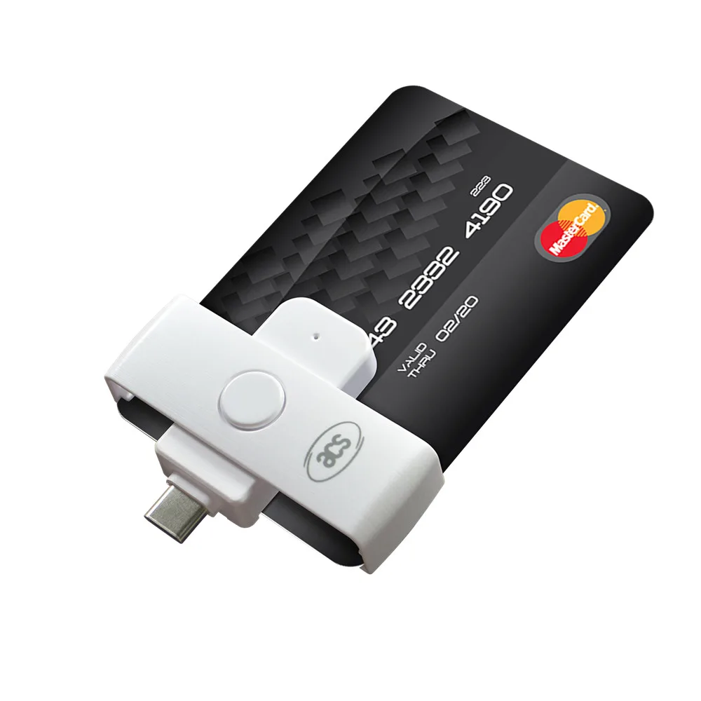 Устройство для чтения смарт-карт Pocketmate II, USB Type-C, для CAC и PIV-карт, Thunderbolt 3, SLE4442, SLE4428, AT24C64, ACR39U-NF