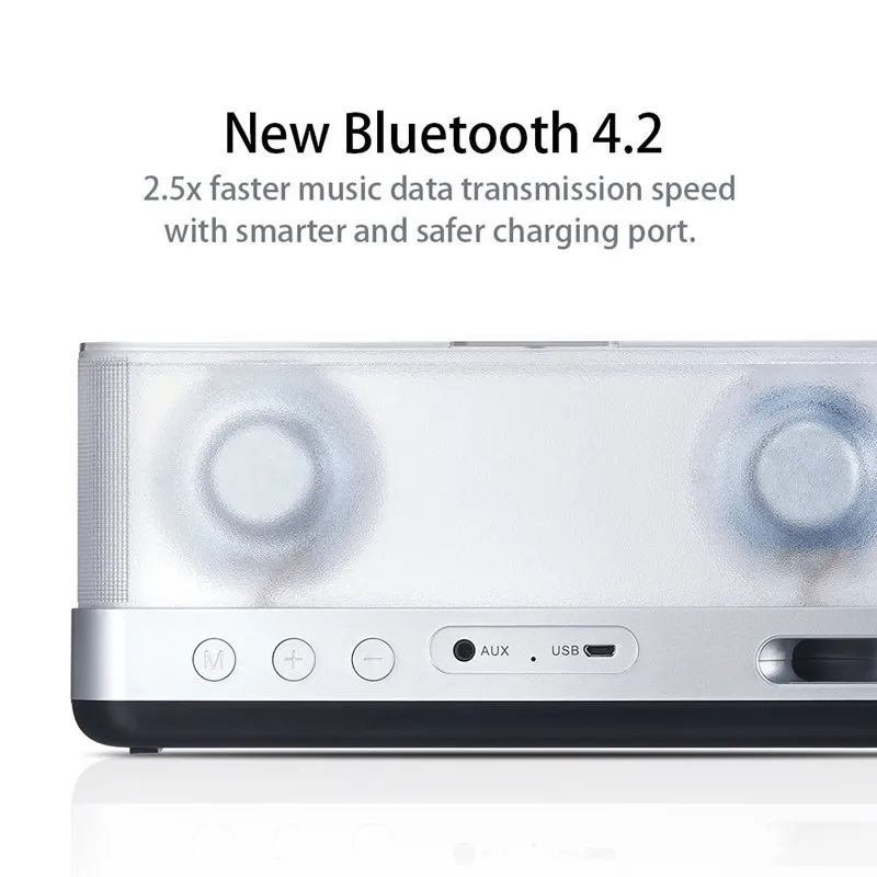 W king портативная bluetooth колонка прозрачная домашняя система Bluetooth Колонка 4 2 с TF 20