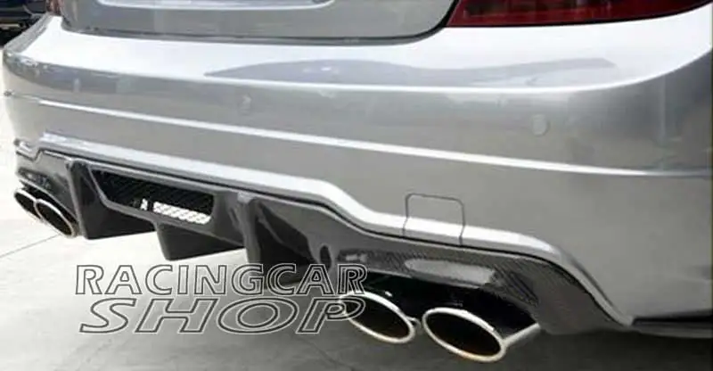 V стиль седан углеродное волокно задний диффузор для BENZ W204 C63 coupe C250 C300 C350 AMG