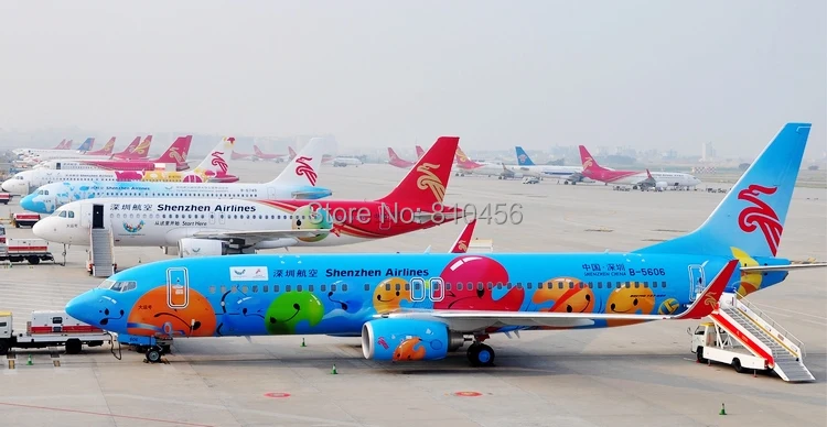 Бесплатная доставка! Продвижение дракон шэньчжэнь авиакомпания B737 модель