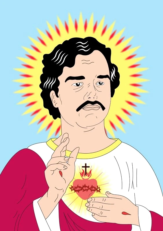 Нарко Колумбии Pablo Escobar постер поп арт классическое ретро винтажное крафт холст