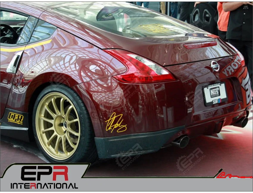 Для Nissan Z34 370Z карбоновый задний бампер Плюется глянцевая отделка сплиттер добавить на Fibre Drift Racing расширение отделка кузова Комплект часть