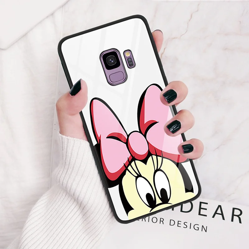 mnanyone Закаленное Стекло чехол для samsung Galaxy S10 S10e J4 J6 A6 A7 A8 A9 J5 J7 S8 S9 S10 плюс A30 A40 A50 A70 Note 8 9 крышка - Цвет: mnanyone