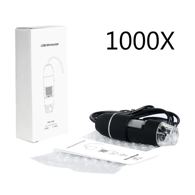 Портативный 1000X цифровой USB микроскоп 8 Led для ремонта телефона паяльная Лупа