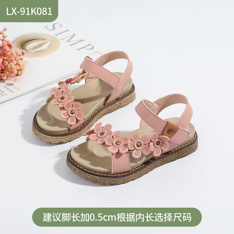 

2020 summer girl flower decoration sandals children casual lightweight fashion princess shoes baby toddler shoes 26-36