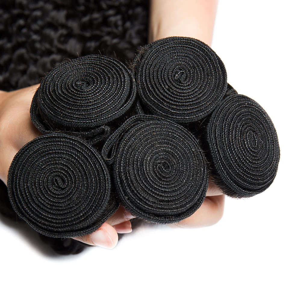 Alibele Peruvian Deep Wave Hair Bundles with Closure 4x4 Lace 3 4 Remy Human | Шиньоны и парики