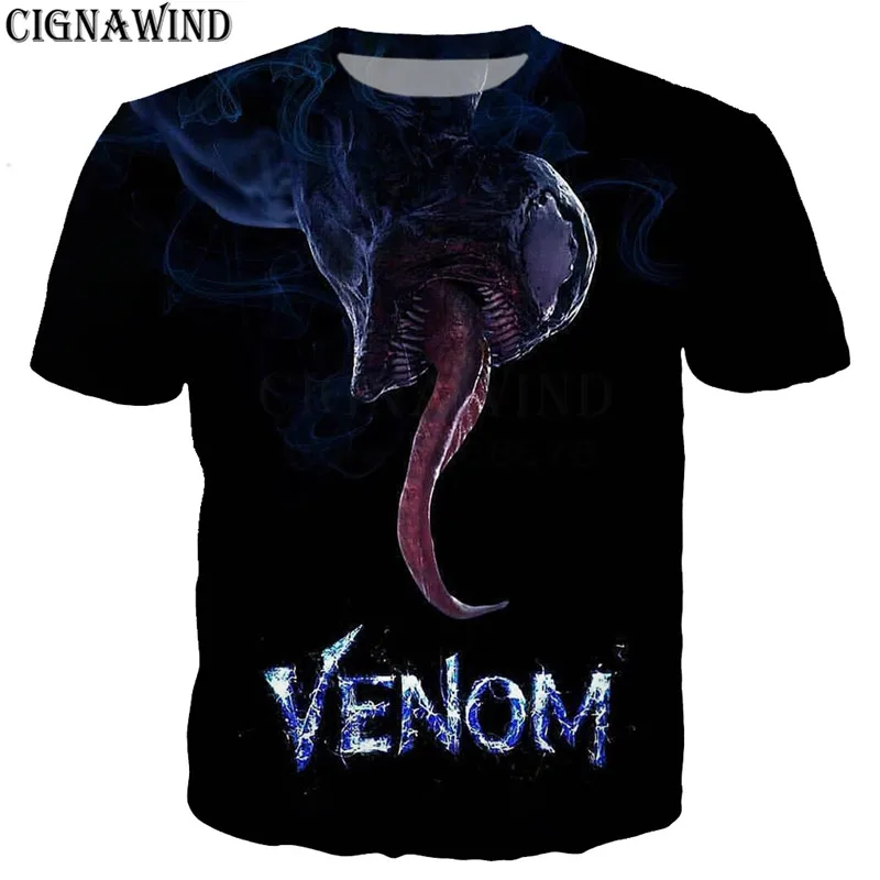 Модная крутая футболка для мужчин/женщин фильм Marvel venom футболки с 3D-принтом короткий рукав Харадзюку стиль футболка уличная топы