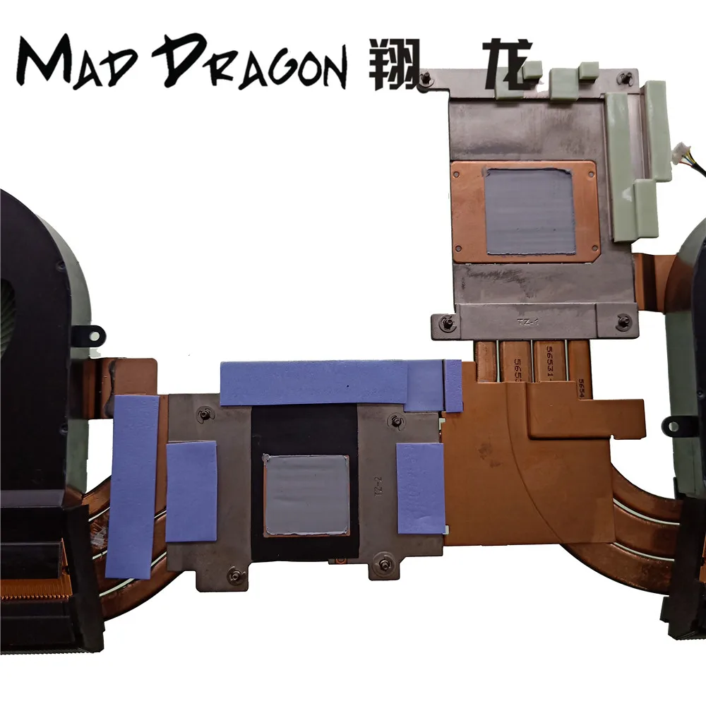 Бренд MAD DRAGON, охлаждающий вентилятор для ноутбука Dell ALIENWARE 51M-17 AREA-51M RTX 2080 0FY4CJ FY4CJ AT2F1005DT0