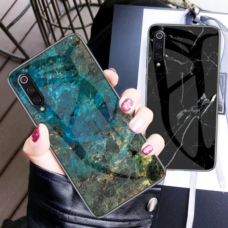 Luxury For Xiaomi Redmi Note 7 5 Plus 4 4X 6 Pro 6A S2 Case Marble 9 SE 8 Lite 5X 6X A2 MAX3 Pocophone F1 Cover Glass |