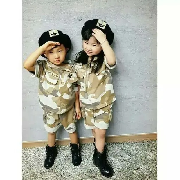 2 шт. детский Камуфляжный комплект из футболки и брюк|girls fashion sets|girls setkids tracksuit |