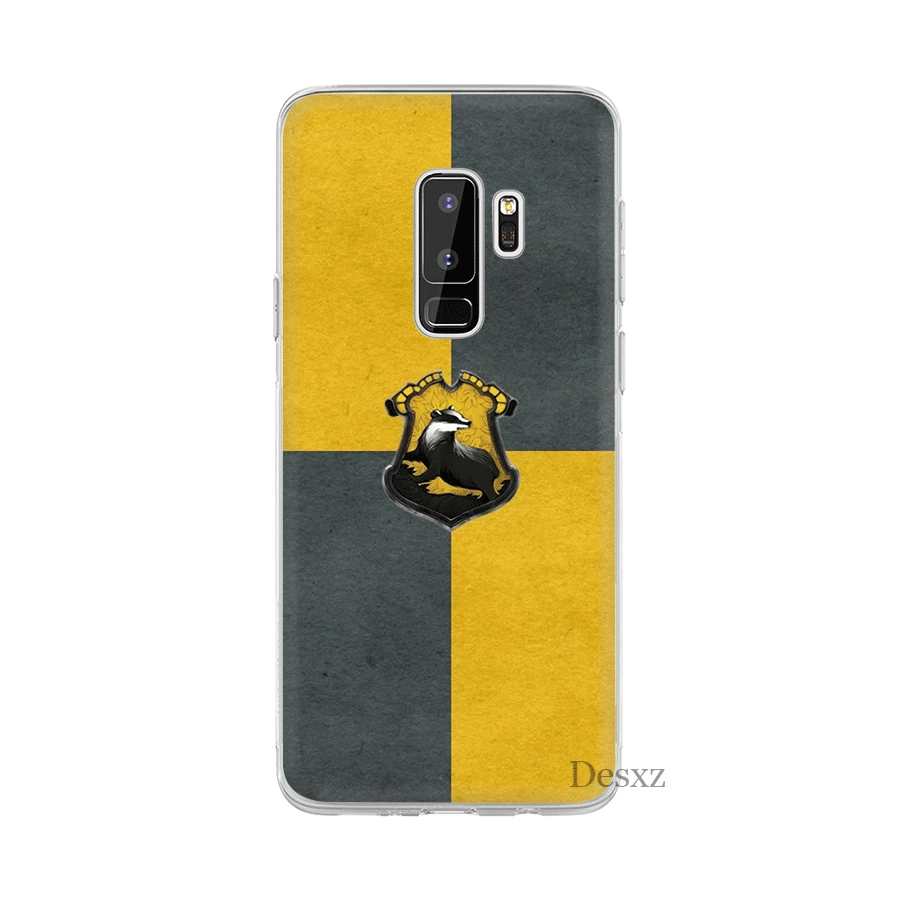 Чехол Hogwarts hufflepuff для Samsung M10 M20 M30 M40 S6 S7 Edge S8 S9 S10 Plus S10e Note 8 9 10 милый