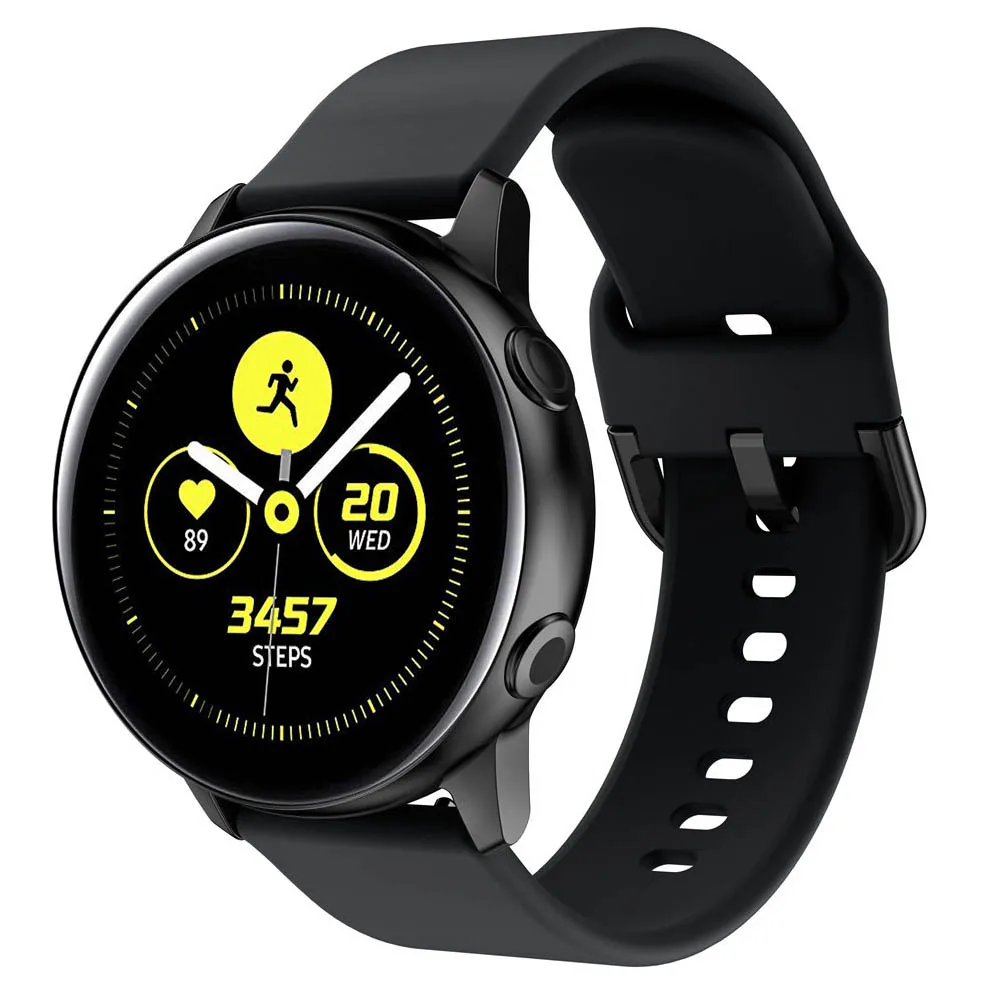 Силиконовый ремешок 20 мм для оригинальных часов Samsung Galaxy Watch Active Band 42 gear S2 bip