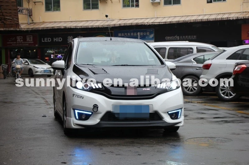 Для HONDA Fit Jazz светодиодный налобный фонарь Angel Eyes 2015 год для Mustang Style JC|eye make up sticker|eye
