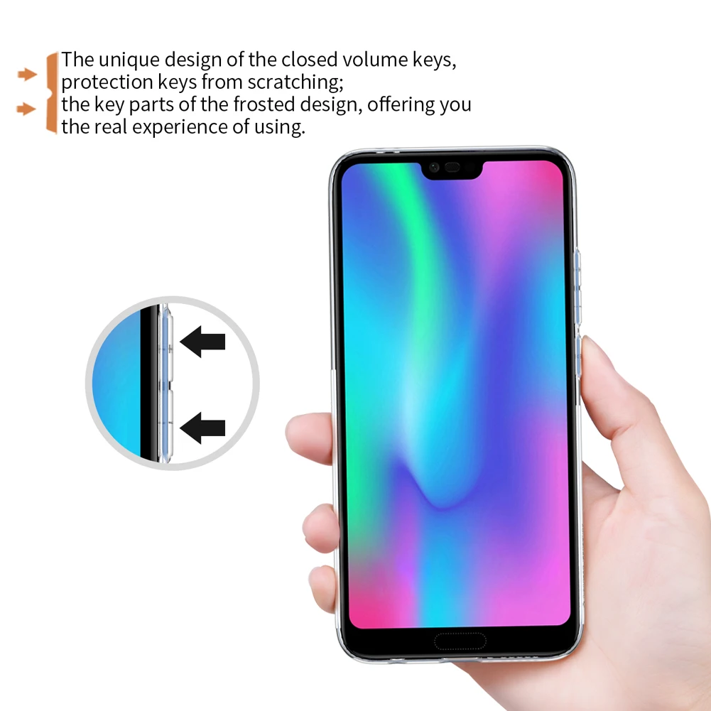 Nillkin для huawei Honor 10 силиконовый чехол ультра тонкий ТПУ задняя крышка в виде