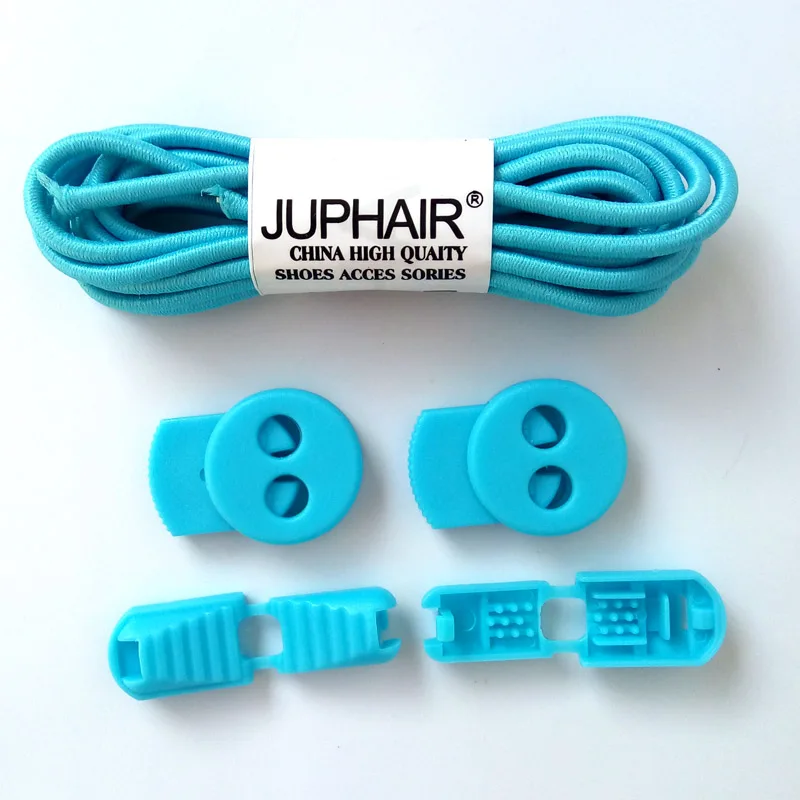 16 Light Blue Новинка; 1 пара; круглые модные шнурки без завязок; фиксирующая обувь; шнурки; эластичные шнурки для шнурков; для бега, триатлона, спорта, фитнеса - Цвет: 16 Light Blue