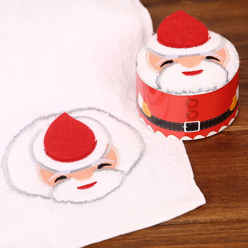2017 Christmas Creative Cake Towel Gift Washcloth Dishcloth Xmas Cute Presents navidad QW470961 | Дом и сад