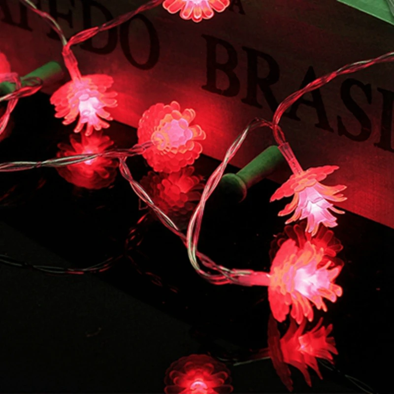 LED Pine cone Fairy light String 3AA Battery Operated 1M 2M 3M 5M 10M waterproof Christmas Holiday wedding Decoration garland
