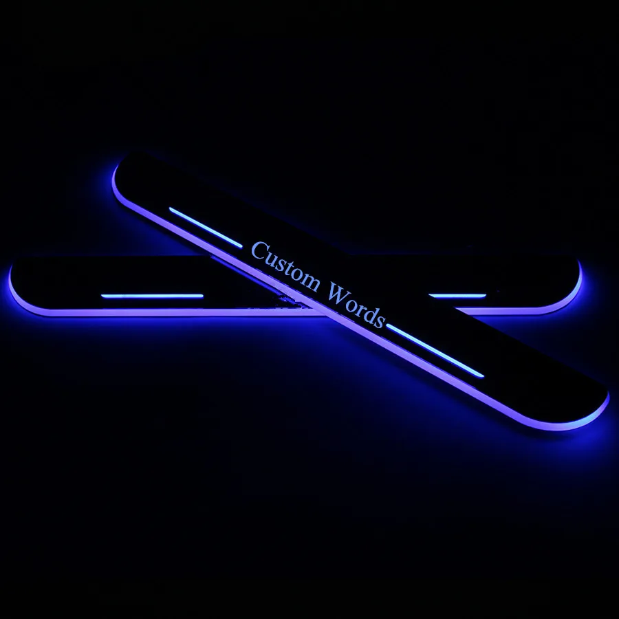 2X Круто! Led ходовая Дверь Scuff порог пластины Kick шаг вход накладка пластина для Porsche