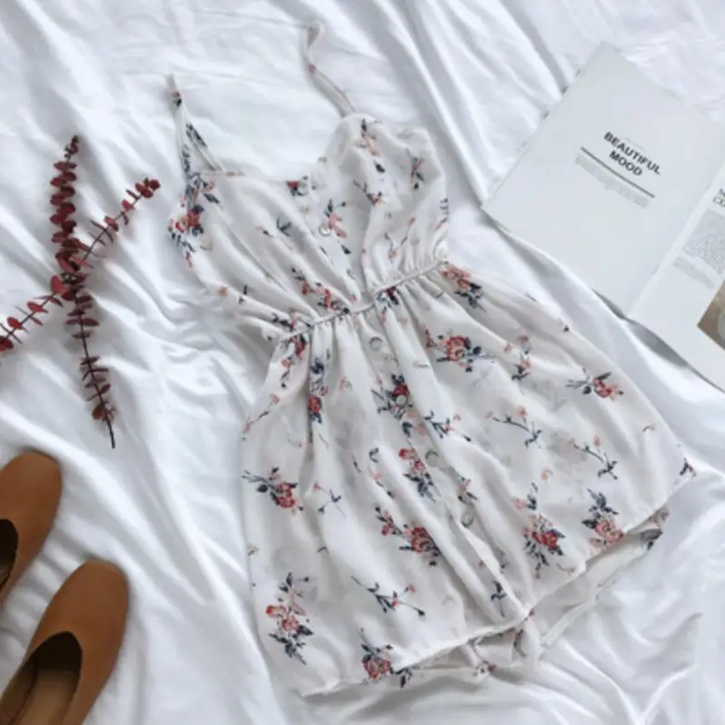 Комбинезоны женские летние повседневные с тонким ремешком без рукавов 2019 |