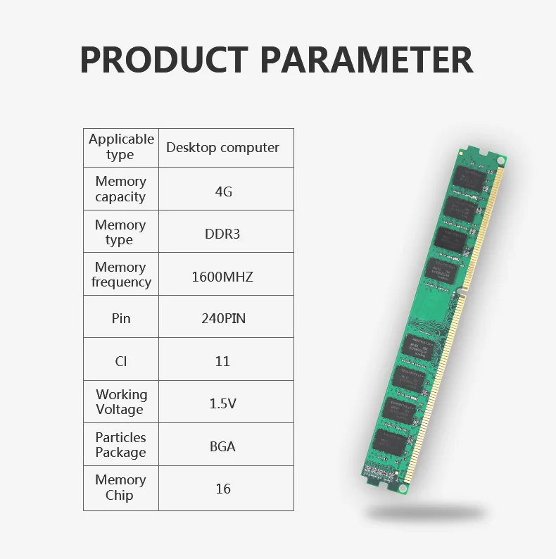 Абсолютно новая DDR3 1600 4 Гб настольная Память ram DIMM
