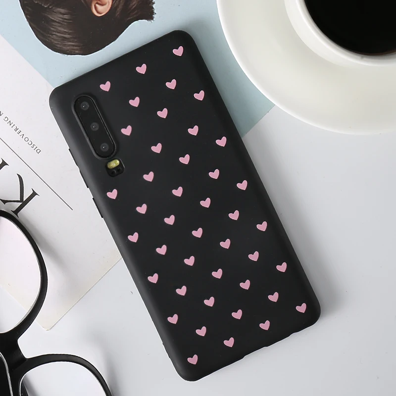 Милый черный розовый любящее сердце чехол для Oppo A7 A5s A3 A3s A5 Рено R11 R11s R7 R7s R9 R9s плюс