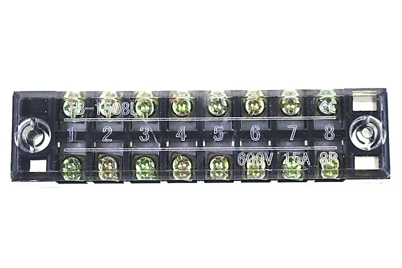1 шт. двухрядная Клеммная колодка 600V 15A TB-1503/TB1504/TB1506/TB-1508/опционально