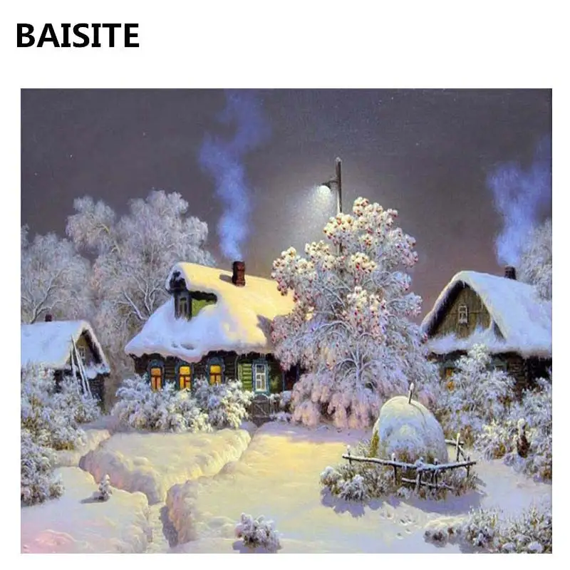 Картина маслом по номерам BAISITE DIY ручная роспись современный настенный холст