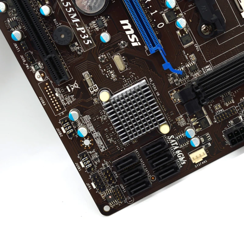 Для MSI A55M P35 A55/DDR3/FM1 поддерживает X4 51 641 3870 M ATX оригинальная б/у материнская