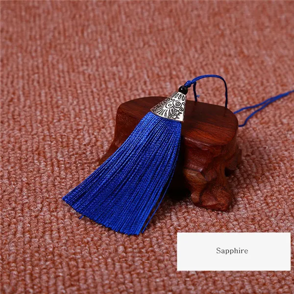 Sapphire 5 шт. многоцветная декоративная подвеска из полиэстера с кисточками DIY занавес Швейные аксессуары в китайском стиле Закладка маленькая кисточка - Цвет: Sapphire