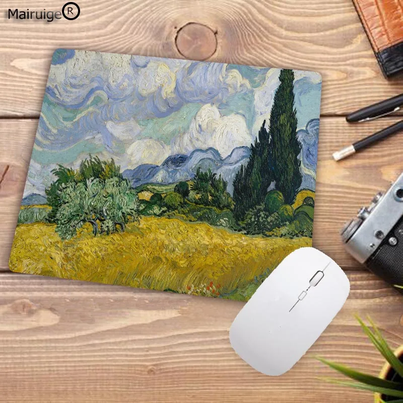 Большая Акция игровой коврик для игры Ван Гога резиновые художественные