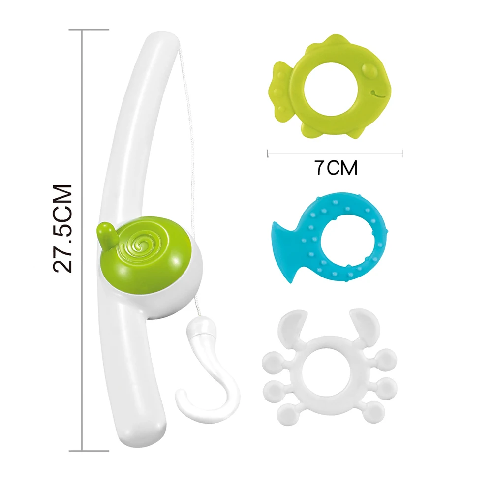 

Children's 8pcs/set Magnetic Fishing Parent-Child Interactive Toys Game Kids 1 Rod 1 Net 6 3d Fish Baby Bath Toys Outdoor Toy