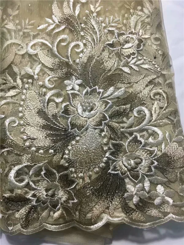 African Material Beaded Lace Fabric For Wedding White 2019 High Quality red gold green | Дом и сад