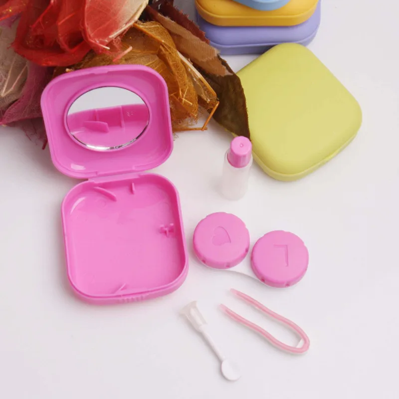 XUNZHE Candy color beauty storage box Cute Contact lens Case Box Eyes Care Kit Holder Travel Washer Cleaner Container | Дом и сад