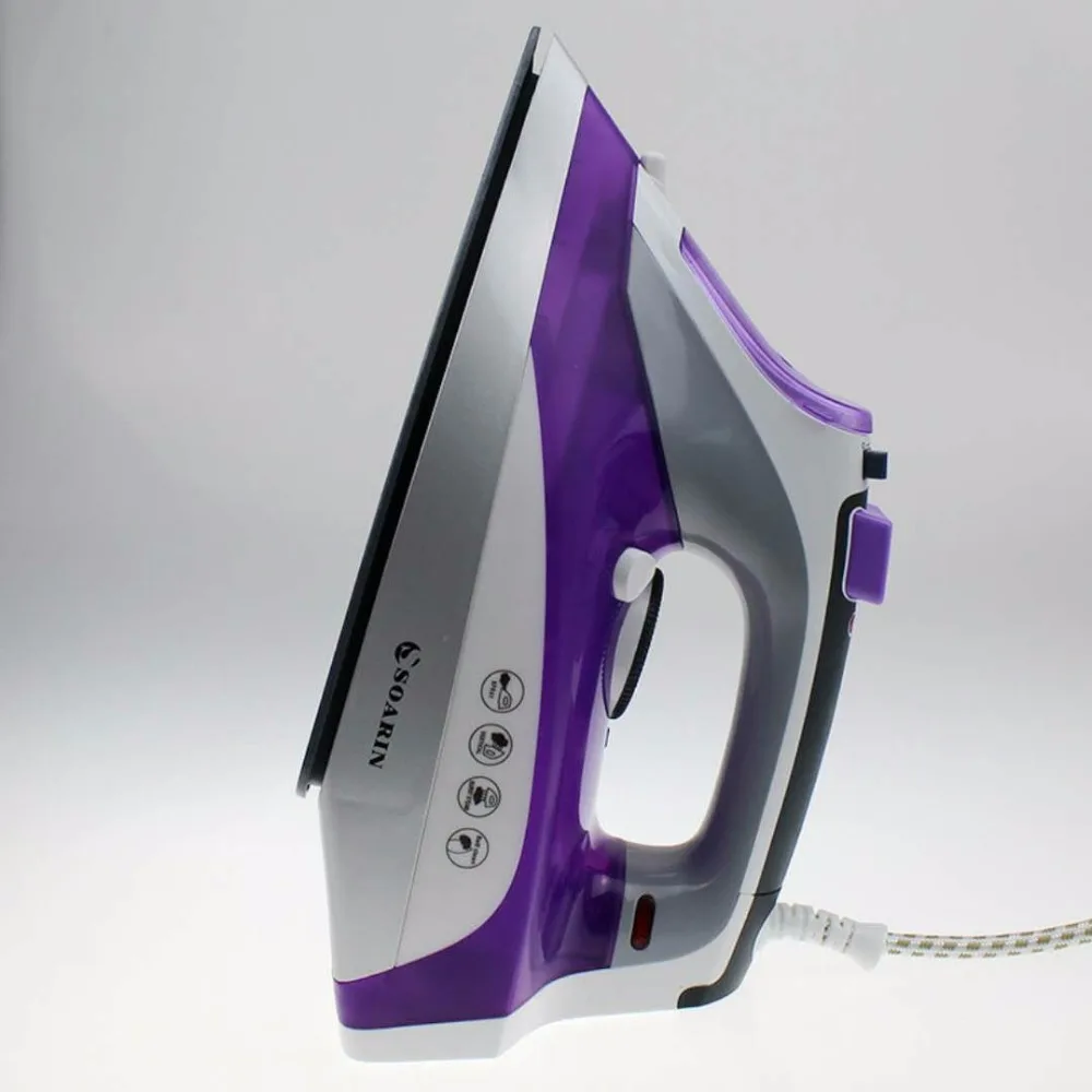 220V Electric Steam Iron for Clothes Handheld Thermostat Prevent Calcium Deposition Steamer Ceramic Base Plate | Бытовая техника