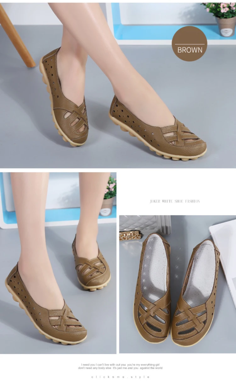 Plardin/Большие размеры 35-44; новые модные женские туфли на плоской подошве с перфорацией; удобная мягкая повседневная обувь без застежки; женская обувь без застежки