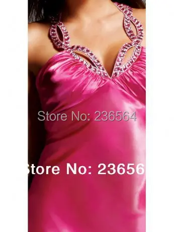 Sequined Rose Red V-neck Crossing Back Floor Length Prom Dress | Свадьбы и торжества