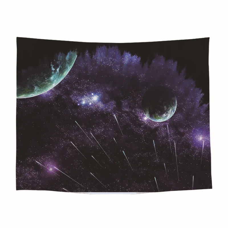 Psychedelic Night Starry Sky Stars Cosmic Galaxy Planet Universe Outer Space Tapestry Wall Hanging Cloth Tapestries Art Decor | Дом и сад