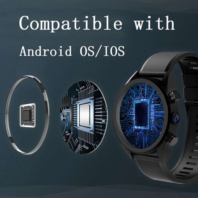 1 39 &quot400*400 Смарт часы звонки Android 7.1.1 GPS 620 мАч аккумулятор умные наручные сменный