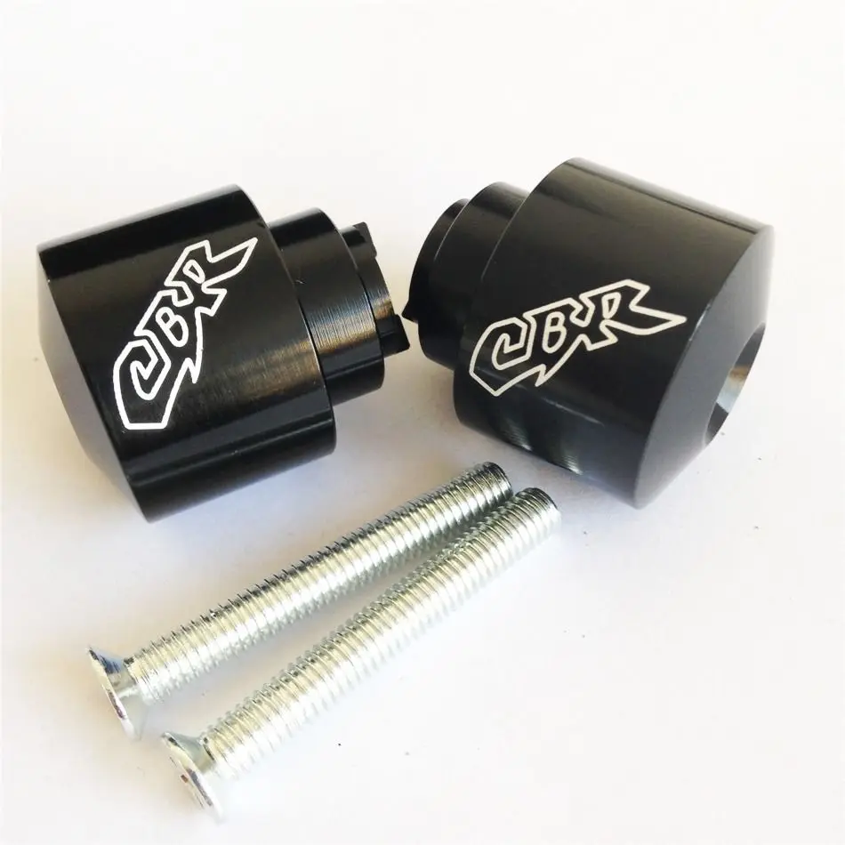 Наконечники велосипедного руля для Honda CBR 125 250 300 500 600 600F 600RR 900RR 929RR 954RR 1000RR 1100XX GL1800 VFR 800 грипса на руль заглушки для руля - Цвет: Black