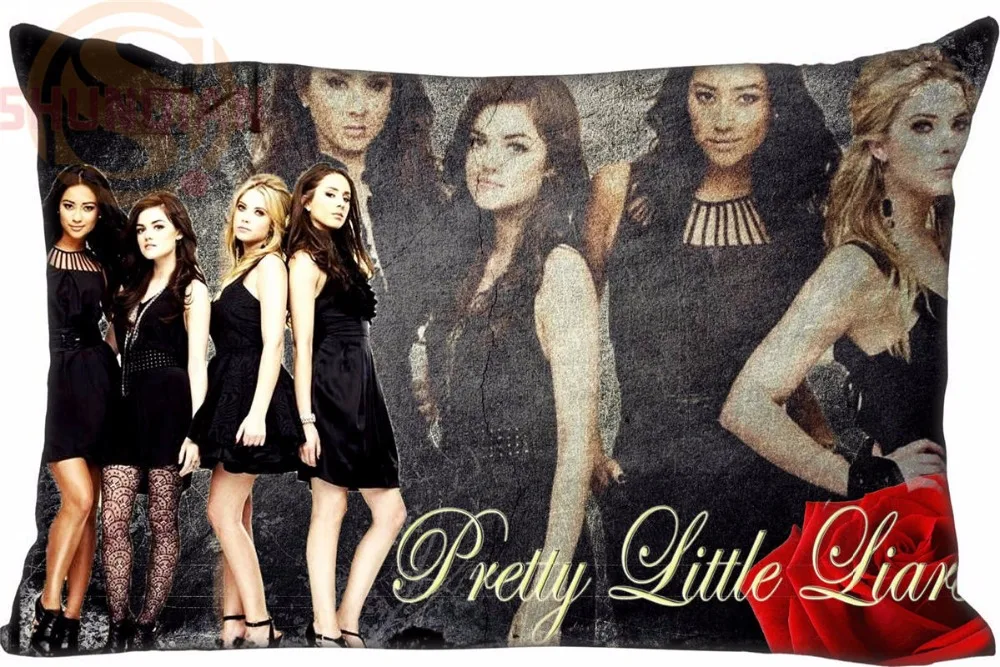 

P # J16 Custom Pretty Little Liars, Прямоугольная подушка, чехол на молнии, ремень, размер 35x45 см (с одной стороны) W #1121Y-H16