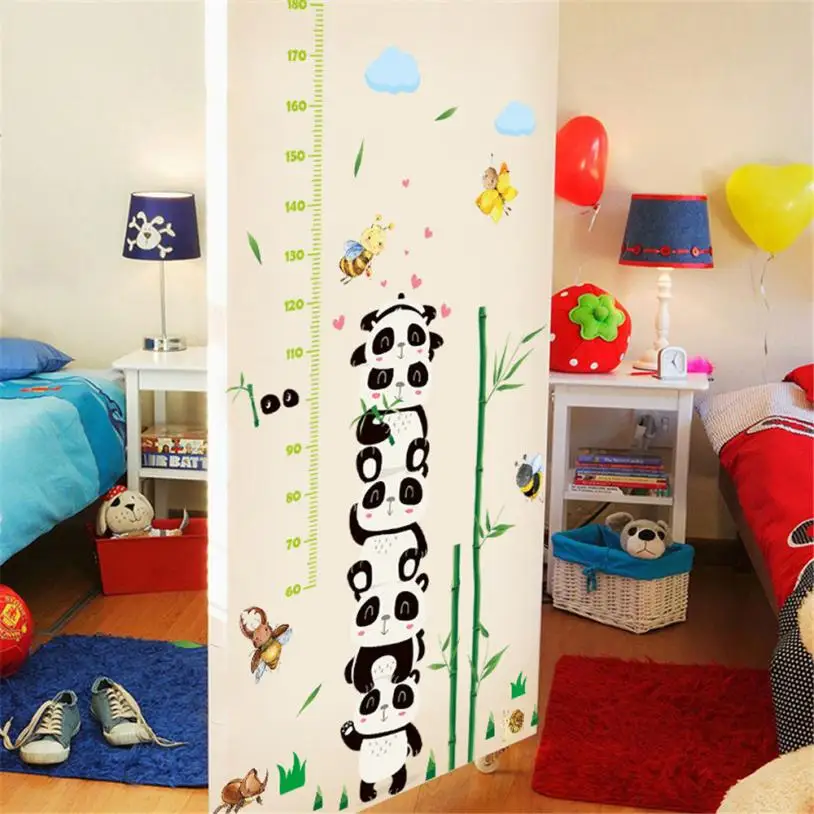 Домашний декор DIY мультяшная панда Съемная Наклейка на стену высоту дома