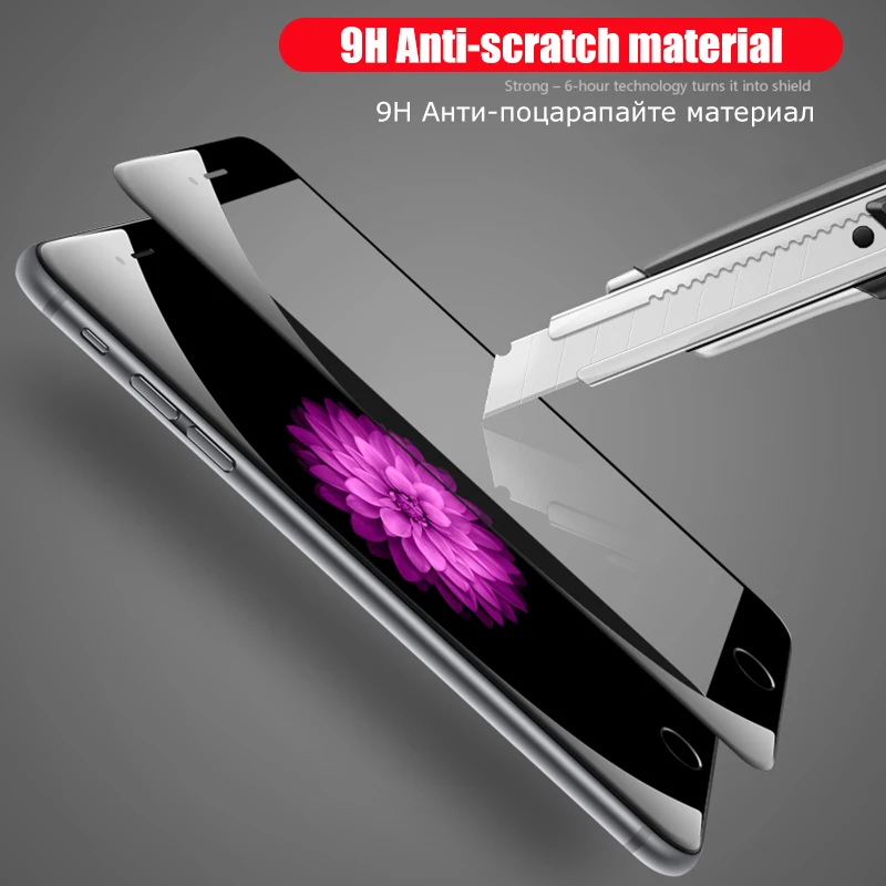 Защитное стекло закаленное для iPhone X/XR/8/5/6/6S/7 Plus/XS Max|phone cases|for iphonefor iphone 5 |