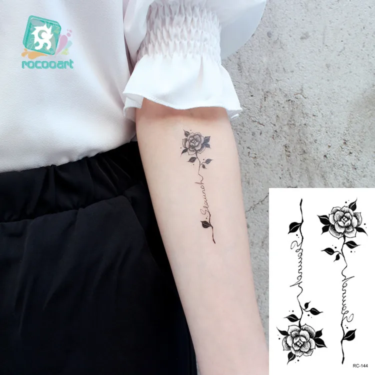 RC144 Bindi индийские Временные татуировки Роза Лотос Баллер девушка маленькая временная татуировка наклейка актриса макияж Tatuaje Фестиваль Татуировки - Цвет: RC144
