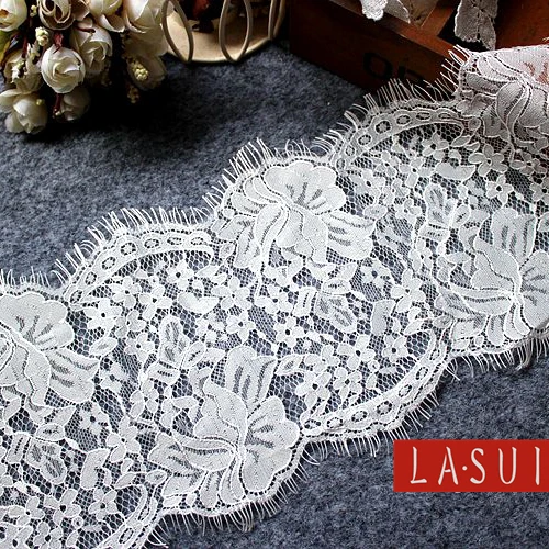 LASUI 2017 new 13 cm* 3m=1 lot black white Exquisite eyelashes lace trim DIY clothing accessories yarn wedding materials0073 | Дом и сад